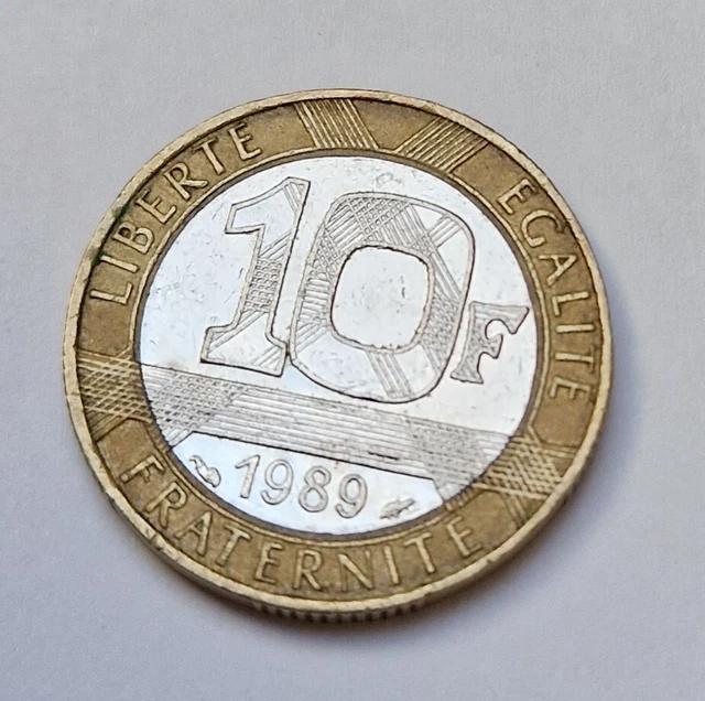 Pièce de monnaie 10 Francs Génie de la Bastille 1989 République Française