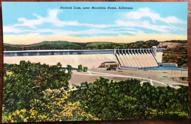 AR Arkansas, Mountain Home; Norfork Dam; U.S. Engineers Photo; Not RPPC Postcard