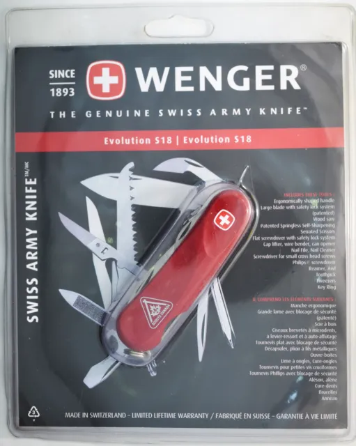 Wenger Evo S18 Swiss Army knive. Retired Scouts Canada. New NIP #3327