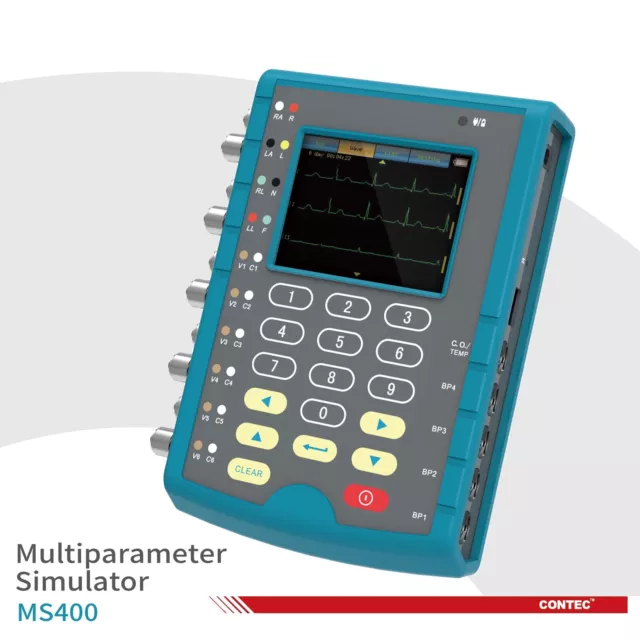 3.5'' touch screen patient simulator Multiparameter Simulator ECG TEMP RESP IBP