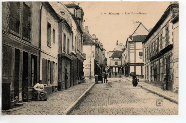 SEZANNE - Marne - CPA 51 - la rue Notre Dame 14 - magasin de meubles