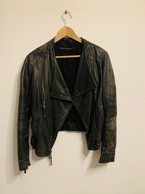 Bolongaro trevor quilted leather biker jacket cheap
