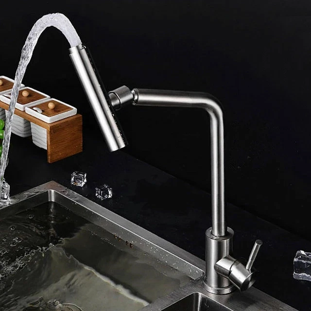 Kitchen Sink Basin Tap Swivel Spout Lever Tap Single Lever for Hot & Cold Water