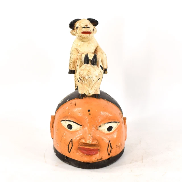 Yoruba Gelede Mask with Figures Nigeria