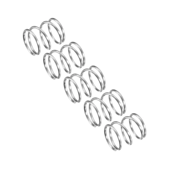 Compression Spring, 5Pcs 304 Stainless Steel, 9mm OD, 0.6mm Wire, 10mm Length