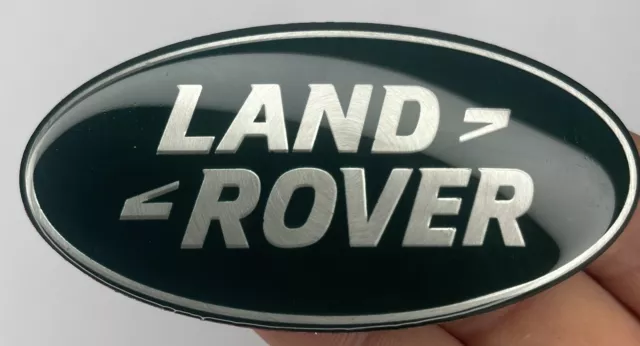 Land Rover Front Grille Badge - Green & Silver - for Range Rover L322  86 X 43mm