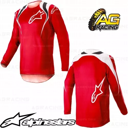 Alpinestars 2023 Fluid Narin Mars Red White Race Jersey Top Motocross Enduro