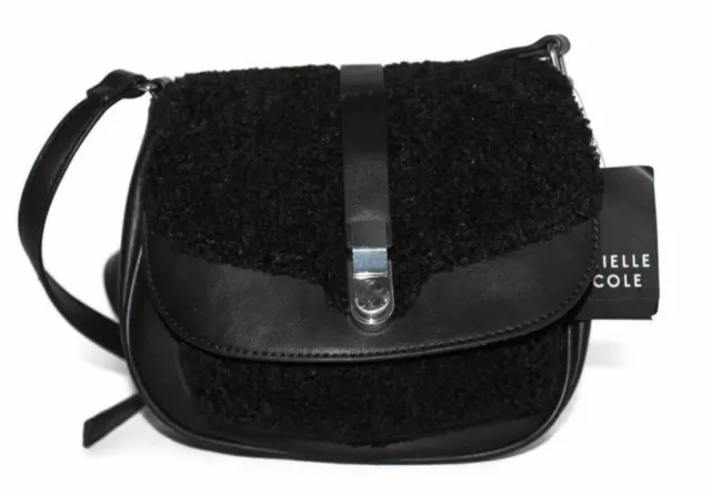 Danielle Nicole Mini Saddle Bag Crossbody Tote Handbag Black