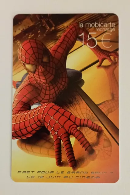 TELECARTE PHONECARD MOBICARTE - SPIDERMAN - 15 € - Exp. 04/04 - EC