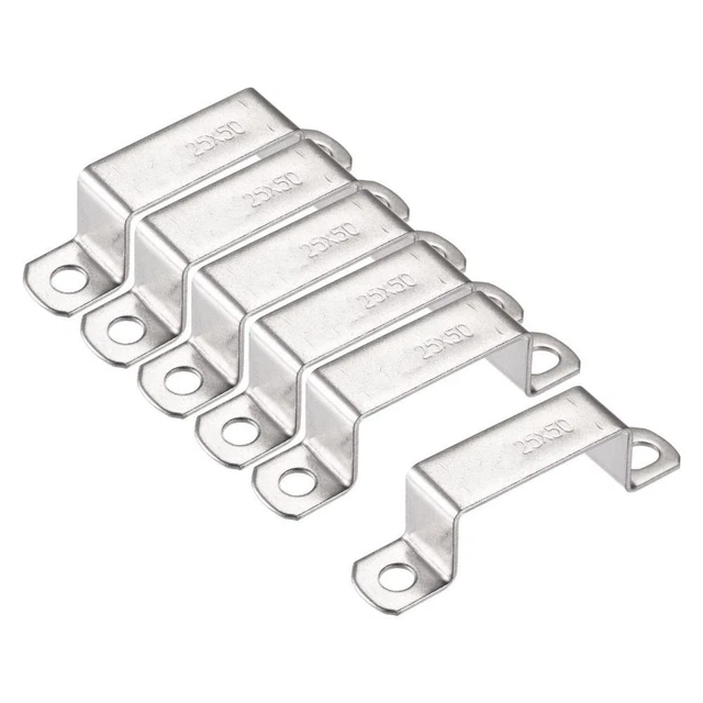 6 Pcs 304 Stainless Steel Connector Brackets Pipe Strap  Home Pipe Fixing