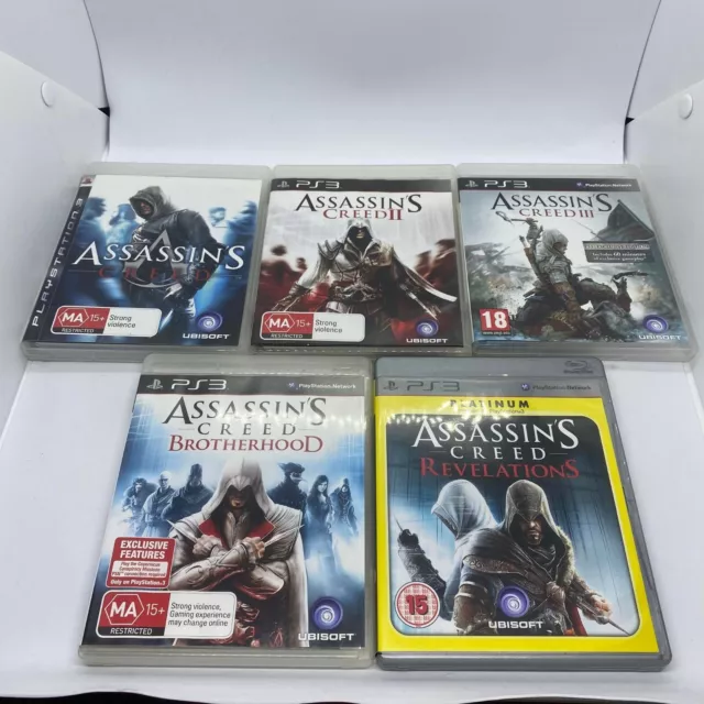 ASSASSINS CREED Bundle 1, 2, 3, Black Flag, Rogue, Revelations PlayStation  3 PS3