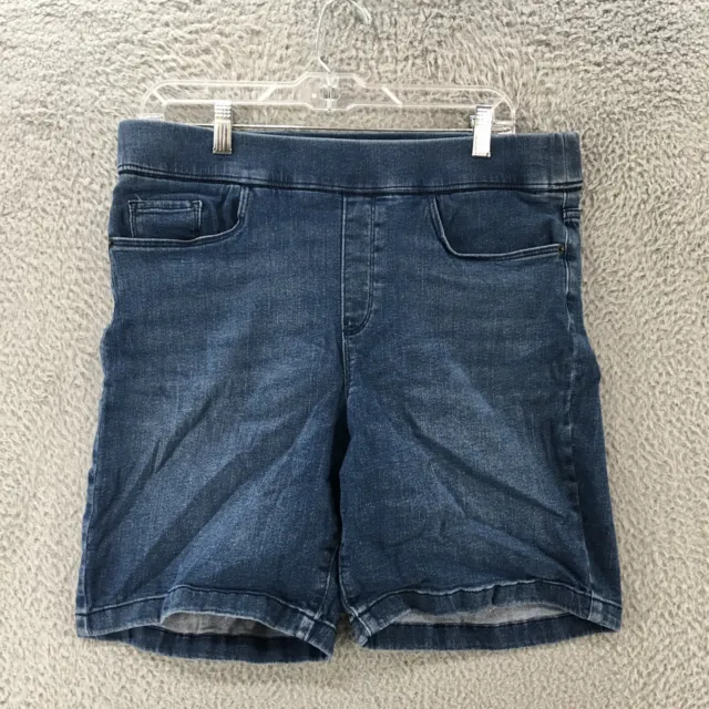 DKNY JEANS BERMUDA Pull On Shorts Womens Large Blue Medium Wash Denim High  Rise $20.99 - PicClick