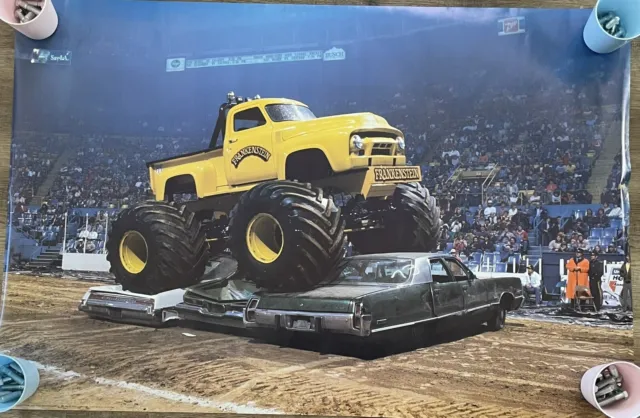 Frankenstien Monster Truck NOS Vintage Poster  Monster Jam New!