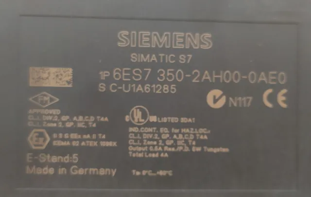 SIEMENS Simatic S7-300 6ES7 350-2AH00-0AE0 Counter Module Fm 350-2 3