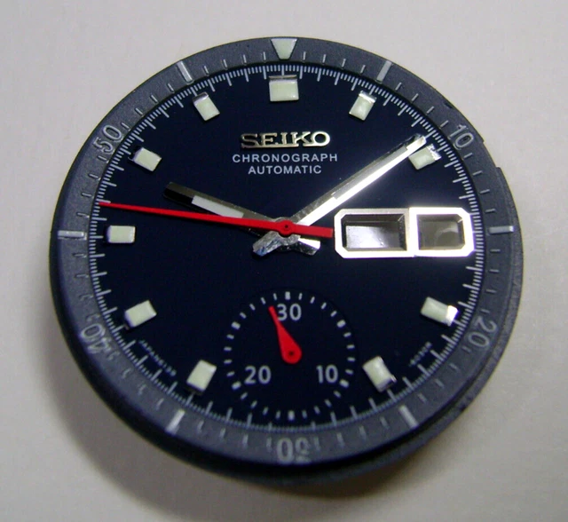 NEW SUNBURST YELLOW DIAL,HANDS, INNER BEZEL VINTAGE PEPSI POGUE 6139-6002/6009 - Foto 8