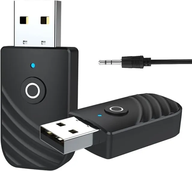 Usb Ricevitore Bluetooth Trasmettitore per Tv Adattatore Chiavetta BT5.0 Con 3.5