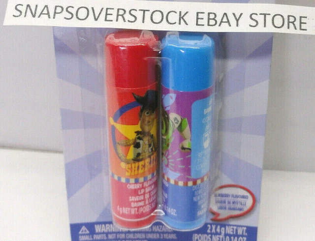 Disney Pixar Toy Story 4, 2-Pc Cherry & Blueberry Flavored Lip Balm .14 Oz. Each 2