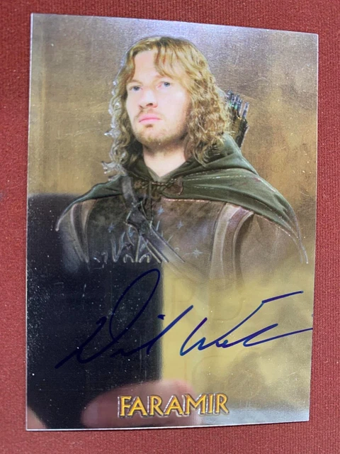 David Wenham As Faramir - Topps Chrome Lord Of The Rings - Auto -