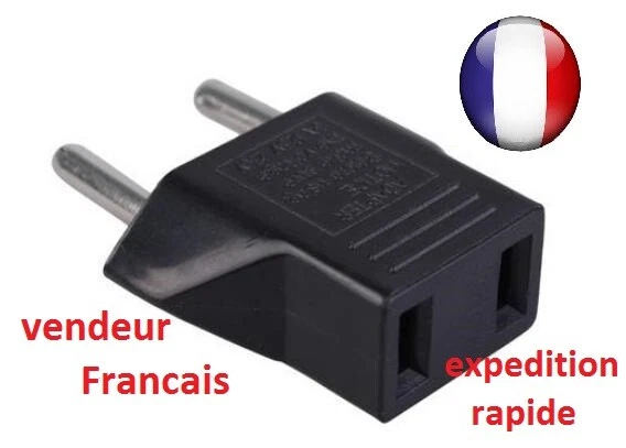 Adaptateur Voyage Prise USA Vers Europe - LuggageX - France/EU - NEUF