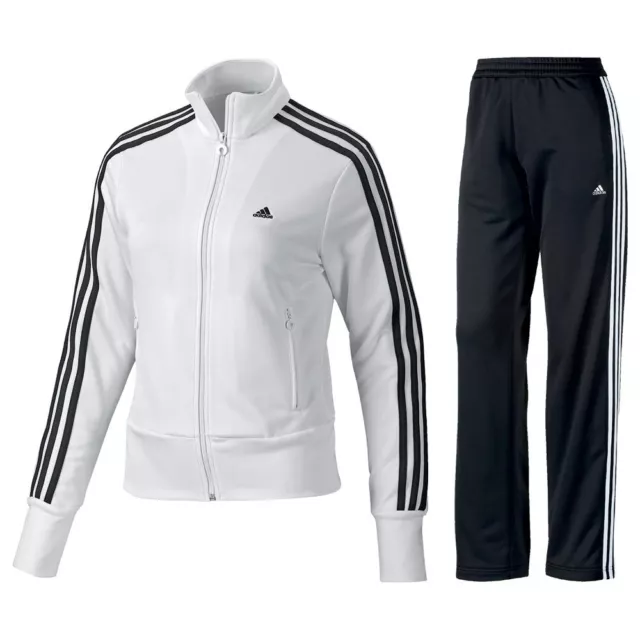 Adidas Ess 3S Damen Jogginganzug Trainingsanzug Anzug Sportanzug Hose Jacke