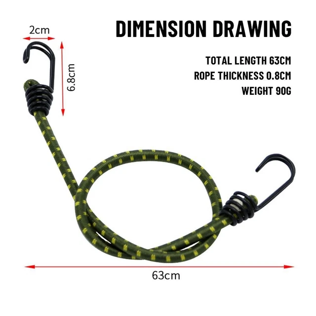 Corde de ceinture de bagages Corde élastique de reliure ronde Corde de tente 2
