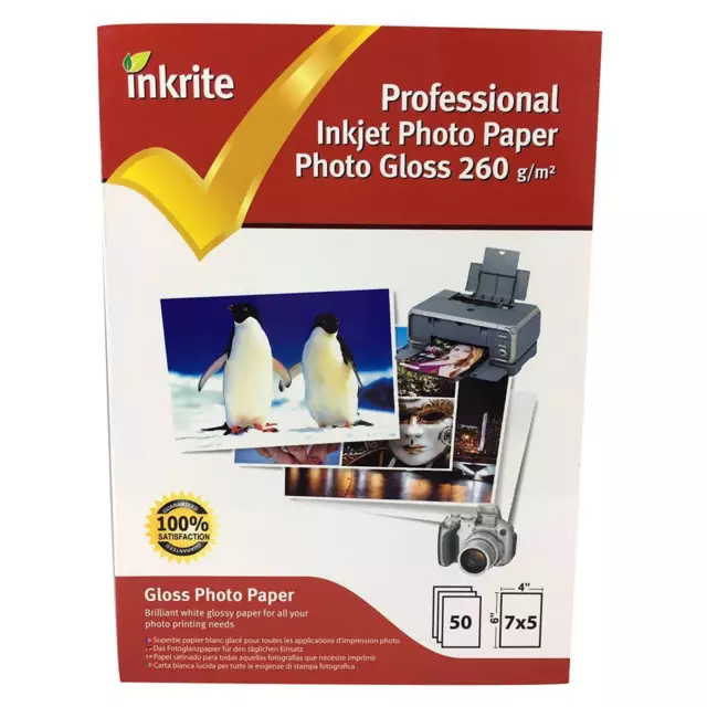 Premium Inkrite Photo Paper Plus Photo Gloss 260 gsm (7 x 5) - 50 sheets