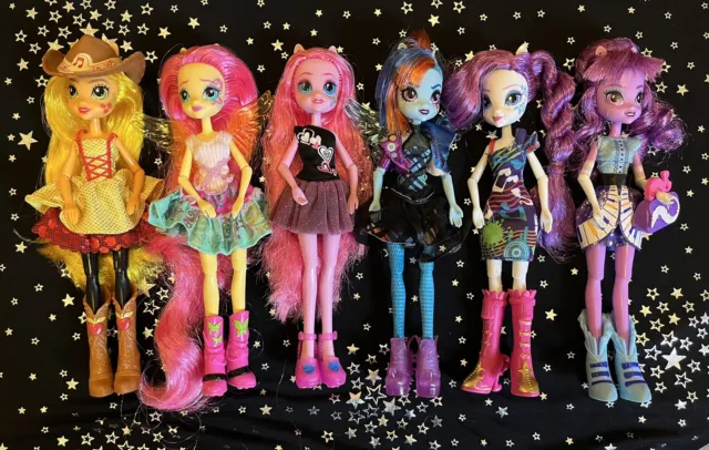 My Little Pony Equestria Girls Rainbow Rocks Rockin Hair Dolls x 6