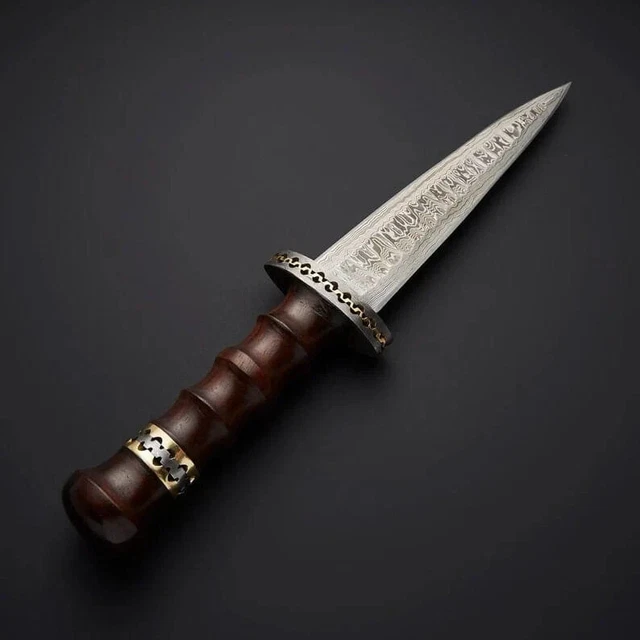 Handmade Damascus Steel Dagger Knife For Camping & Outdoor Survival Knife