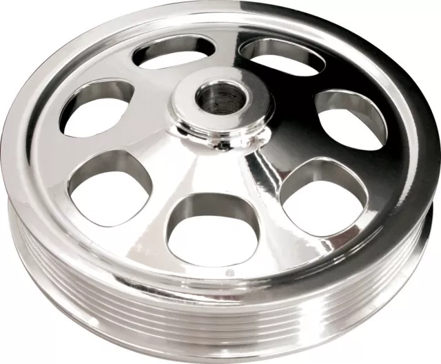 Billet Specialties Sbc Polished Power Steering Pump Pulley,Keyway,Serpentine