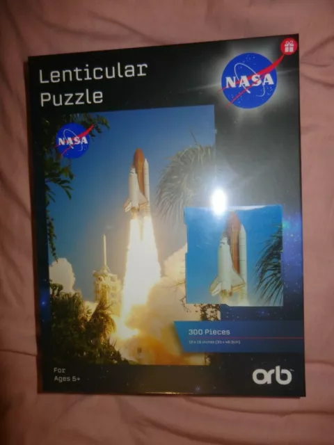 3D NASA SPACE SHIP 160920 Lenticular PUZZLE 300 Pieces Rocket NEW SEALED