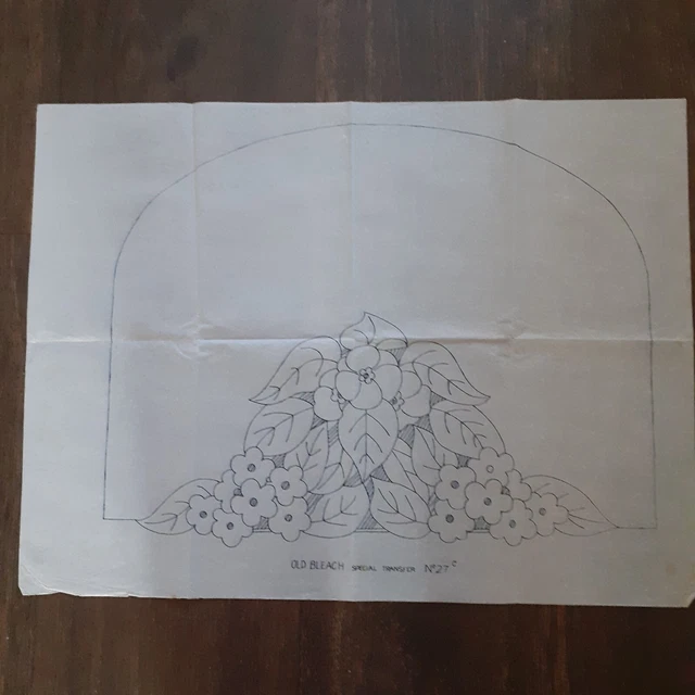 Blanqueador antiguo de transferencia de patrones de bordado vintage (Vv)