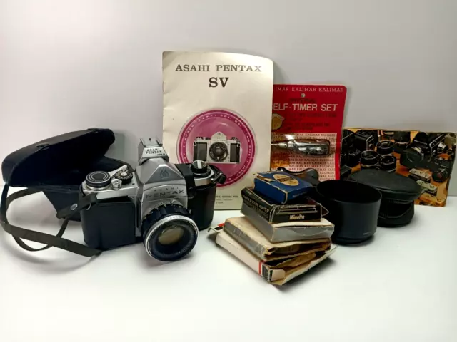 Pentax Asahi SV - Film Vintage Camera, Case & Accessories - Untested - Japan