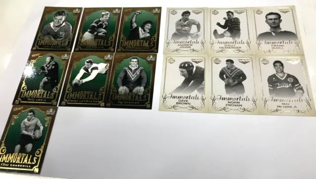 2008 Centenary Of Rugby League+2018 NRL Glory NRL Immortals Card Full Set (7+6)