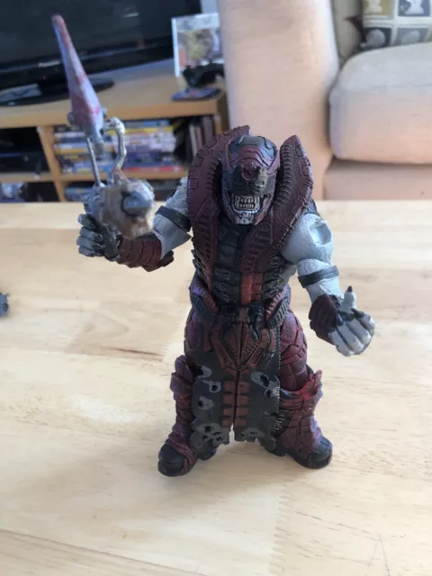 NECA Gears of War Locust Theron Sentinel Figure. Excellent Condition With Weapon