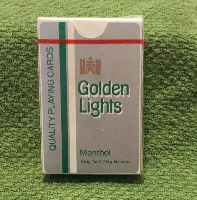 Vtg Kent Golden Lights Menthol~Low Tar & Nicotine Playing Cards-52 Cards-IN BOX