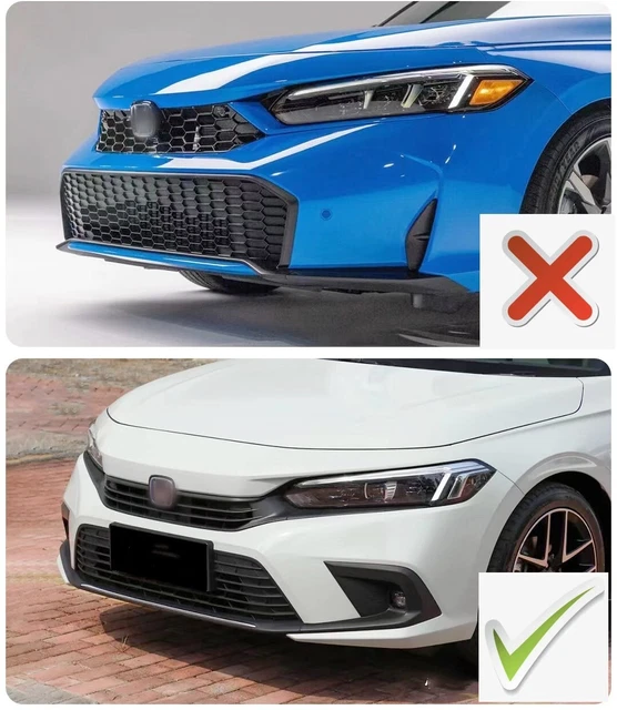 FIT 2022-2024 HONDA Civic Type R Style Front Lower Grill Mesh Hood ...