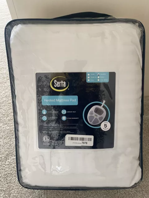 Serta Microfiber Heated Mattress Pad in Twin Twin XL Full Queen King Cal King