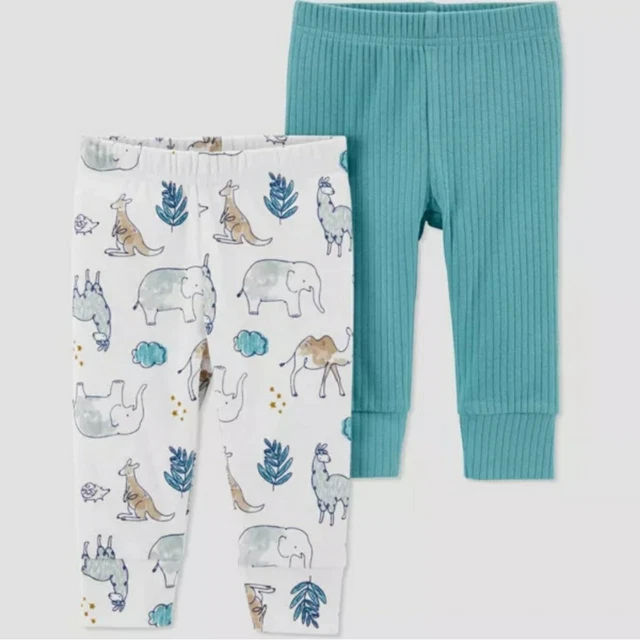 Carter's Just One You Baby 2 Pack Safari Pants Blue Size Preemie 1N205910 New