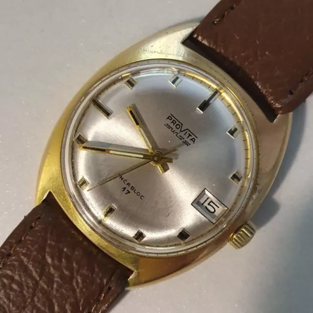 Reloj de pulsera Vintage Hombre *Provita* Swiss Made Cal. Asst 17J " Mint "...