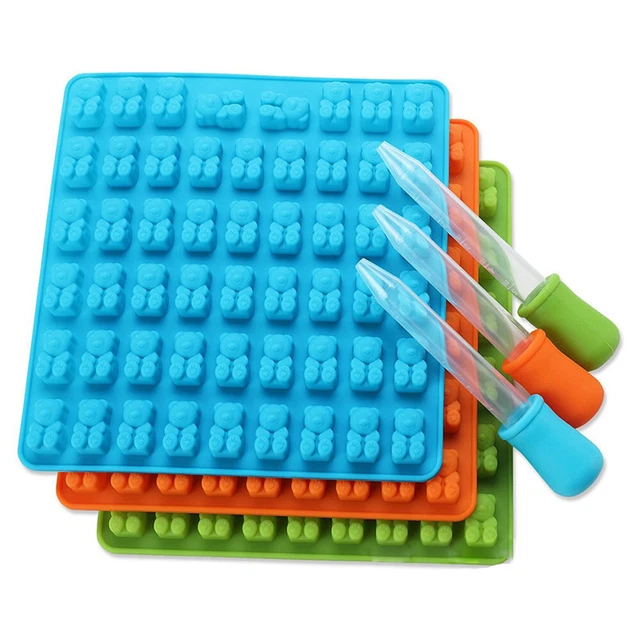 53 Cavity Silicone Gummy Bear Chocolate Mold Candy Maker Ice Tray Jelly Moulds