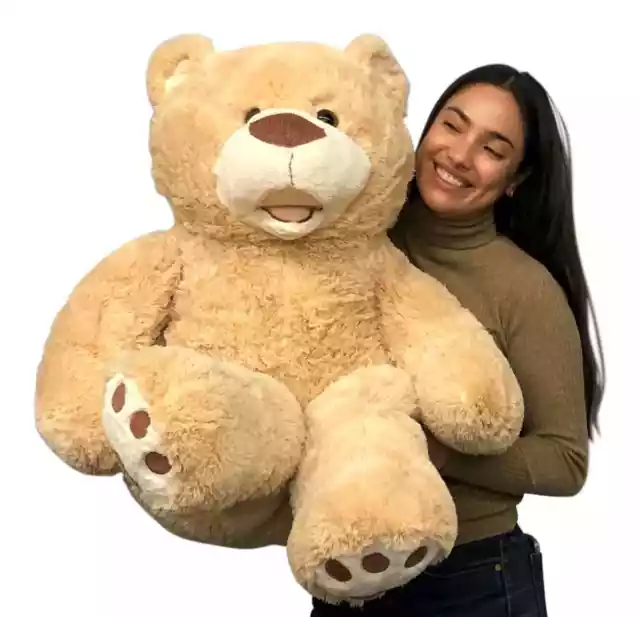 Giant 4 Foot Teddy Bear 48 Inch 122 cm Soft Big Plush Stuffed Animal Beige New