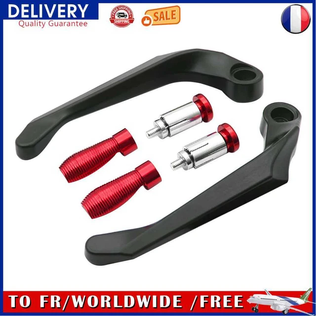 Motorcycle Handguards CNC Aluminum Hand Guards for 7/8 Handlebar (Red)
