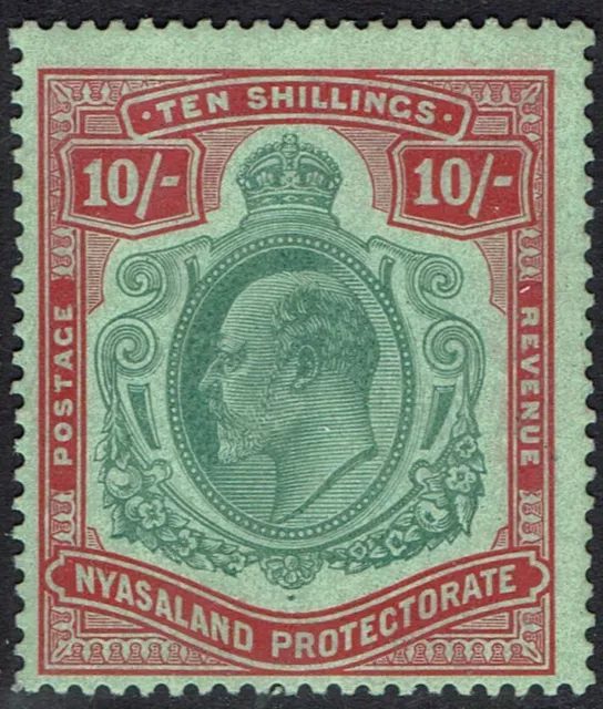 Nyasaland 1908 Kevii 10/-