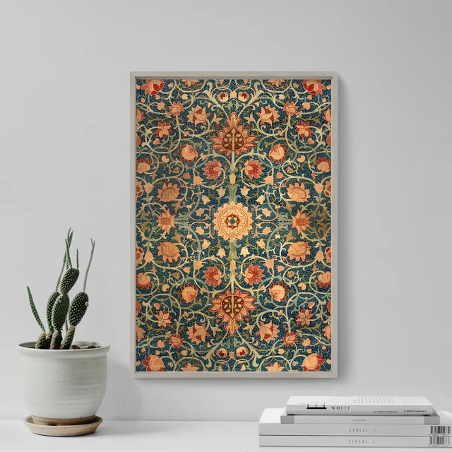 William Morris - Holland Park Carpet (1875) V2 Poster, Art Print, Painting, Gift