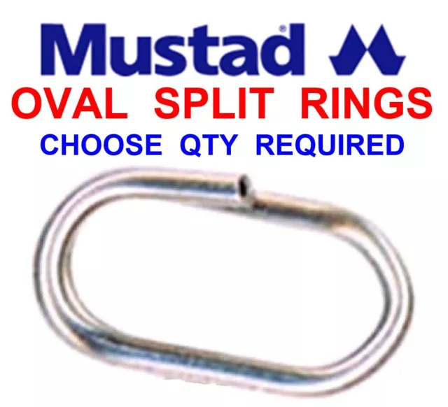 MUSTAD OVAL SPLIT Rings Coarse Sea Fishing Rig Line Links Clips