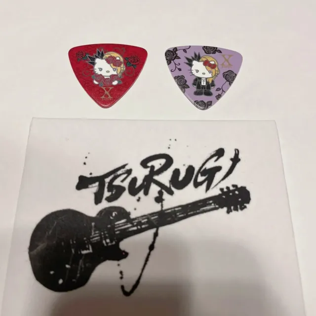YOSHIKITTY GUITAR PICK Purple Yoshiki X JAPAN Hello Kitty Sanrio Red ...