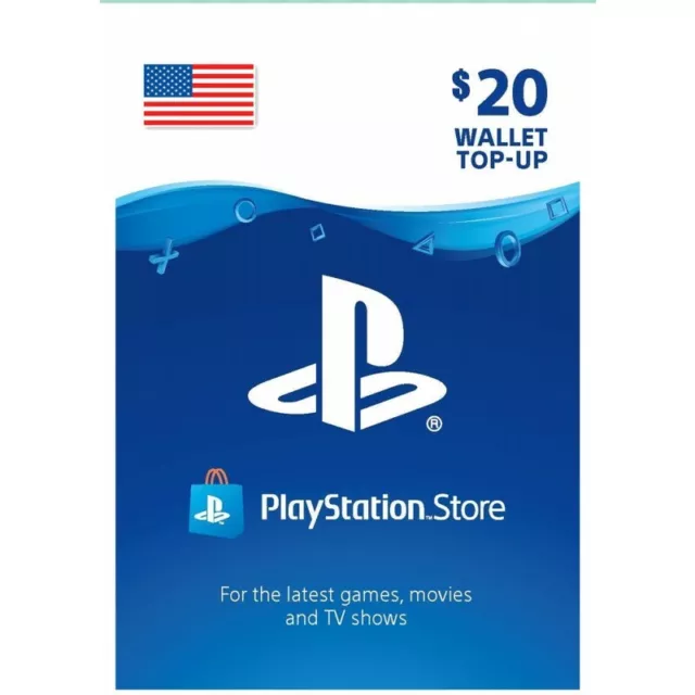 SONY US PLAYSTATION Network Playstation Store PSN USD 20 Dollar Code