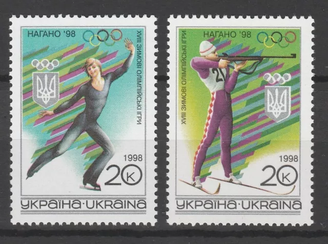 Ukraine 1998 Winter Olympic Games - Nagano 2 MNH Stamps