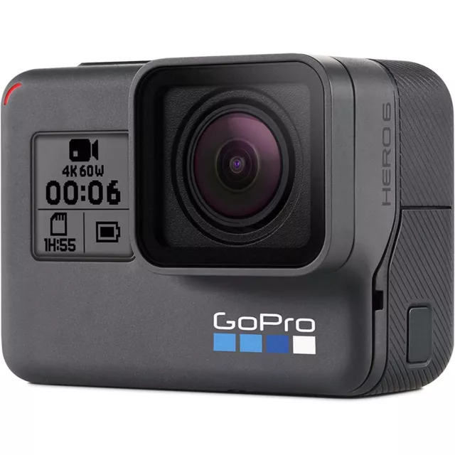 Caméscope GOPRO Hero 6 Noir 4k 12mp Impermeable Appareil Photo Action Cam LCD _