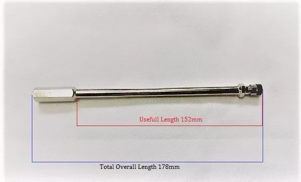 Schrader gerade starr vernickelt Messing Ventilverlängerung 152 mm UL** Menge 1